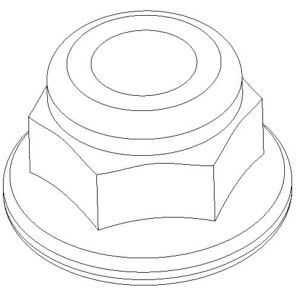 Đai Ốc Khóa Lục Giác Có Mặt Bích M4 (Bạc) (M02-003)
